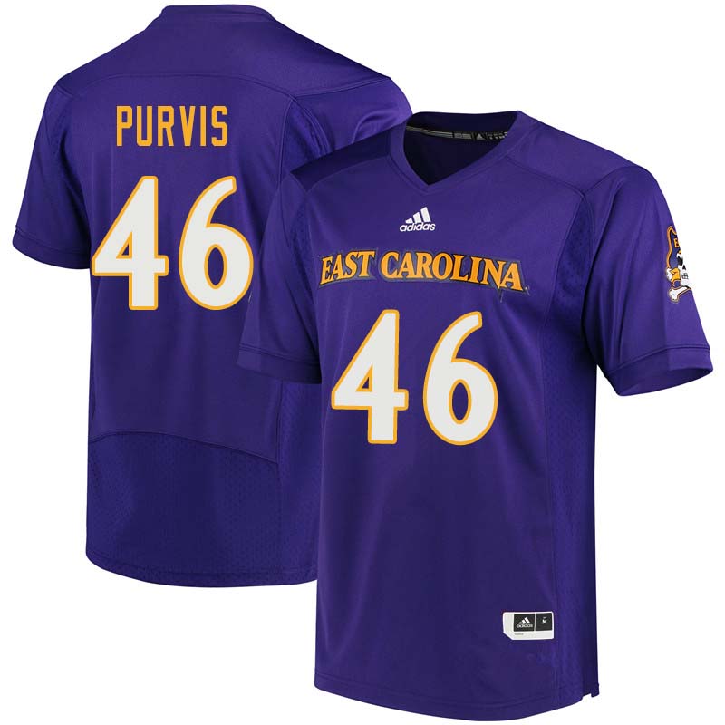 Men #46 Chance Purvis East Carolina Pirates College Football Jerseys Sale-Purple